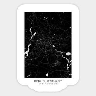 berlin maps poster minimalist Sticker